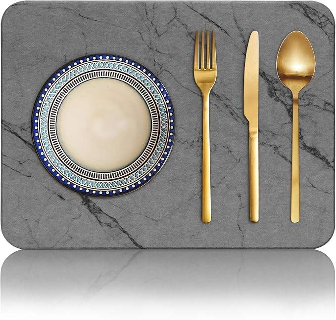 quick dry stone dish drying mat – ultra absorbent & eco friendly